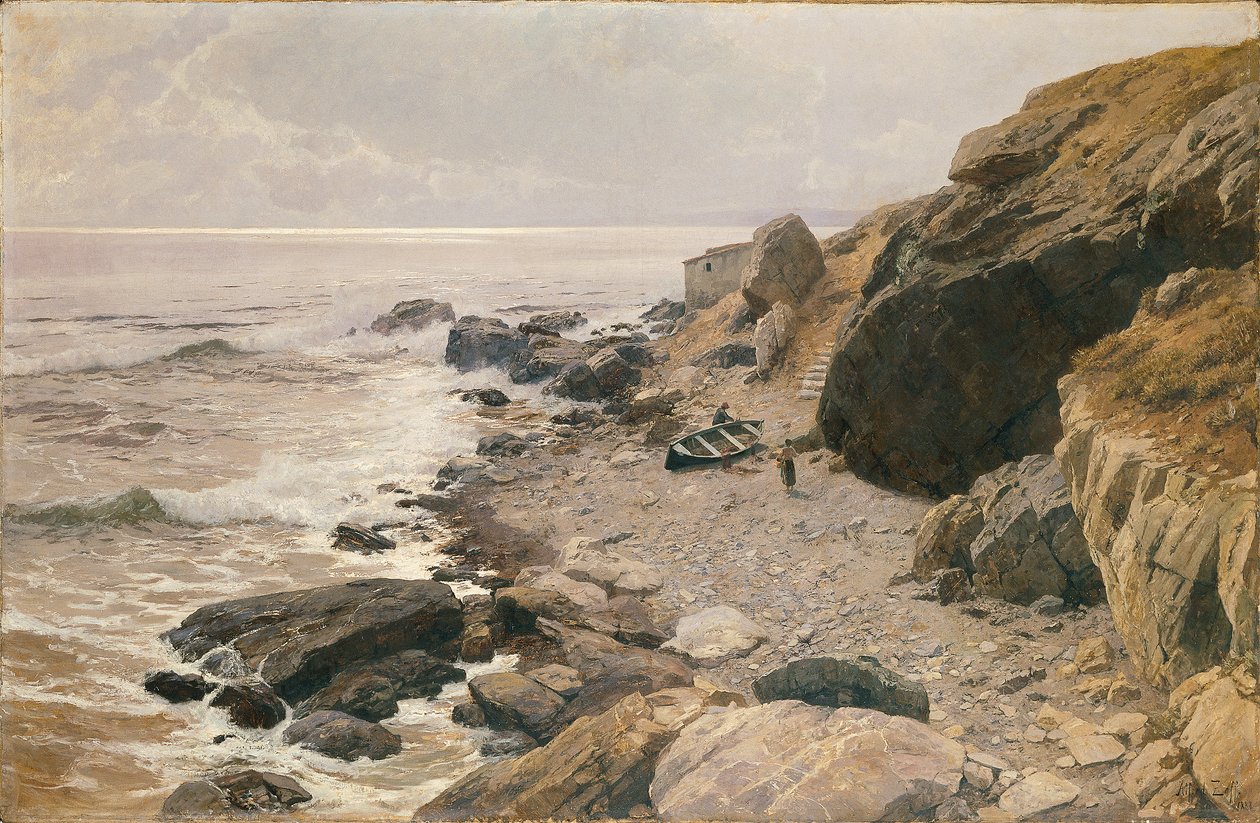 An der Riviera (felsige Küste) von Alfred Zoff