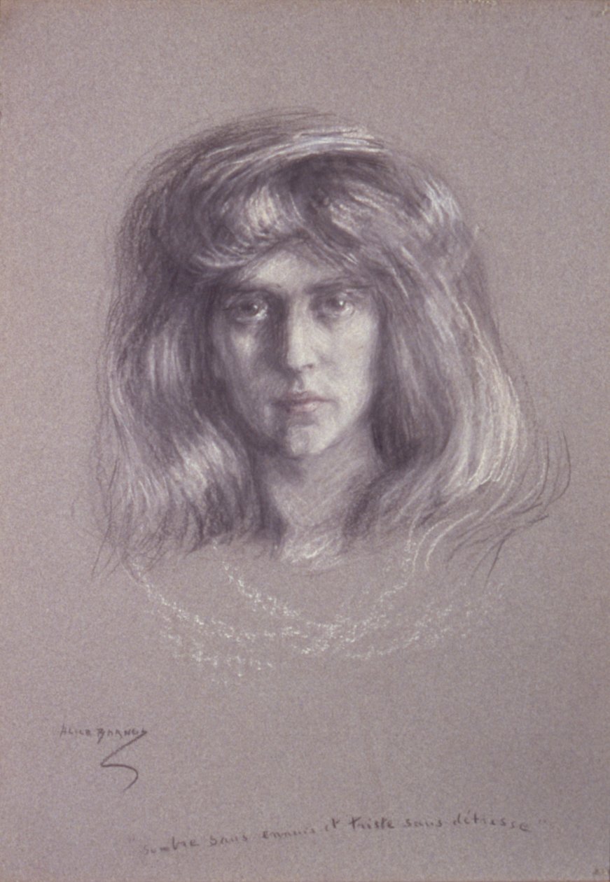 Natalie mit fließendem Haar von Alice Pike Barney