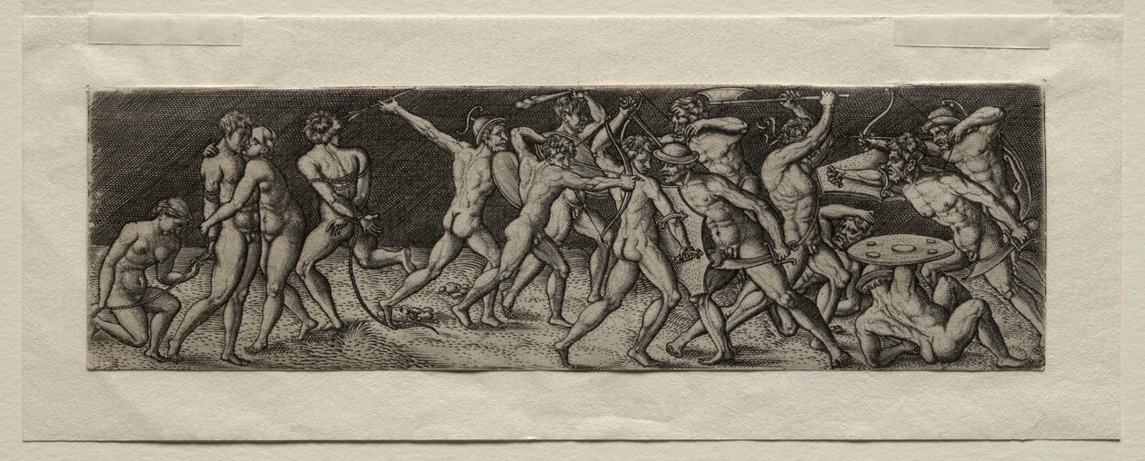 Kampf zwischen elf Kriegern von Allaert Claesz