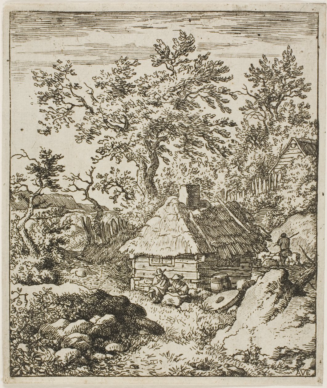 Landschaft mit Mühlstein von Allaert van Everdingen