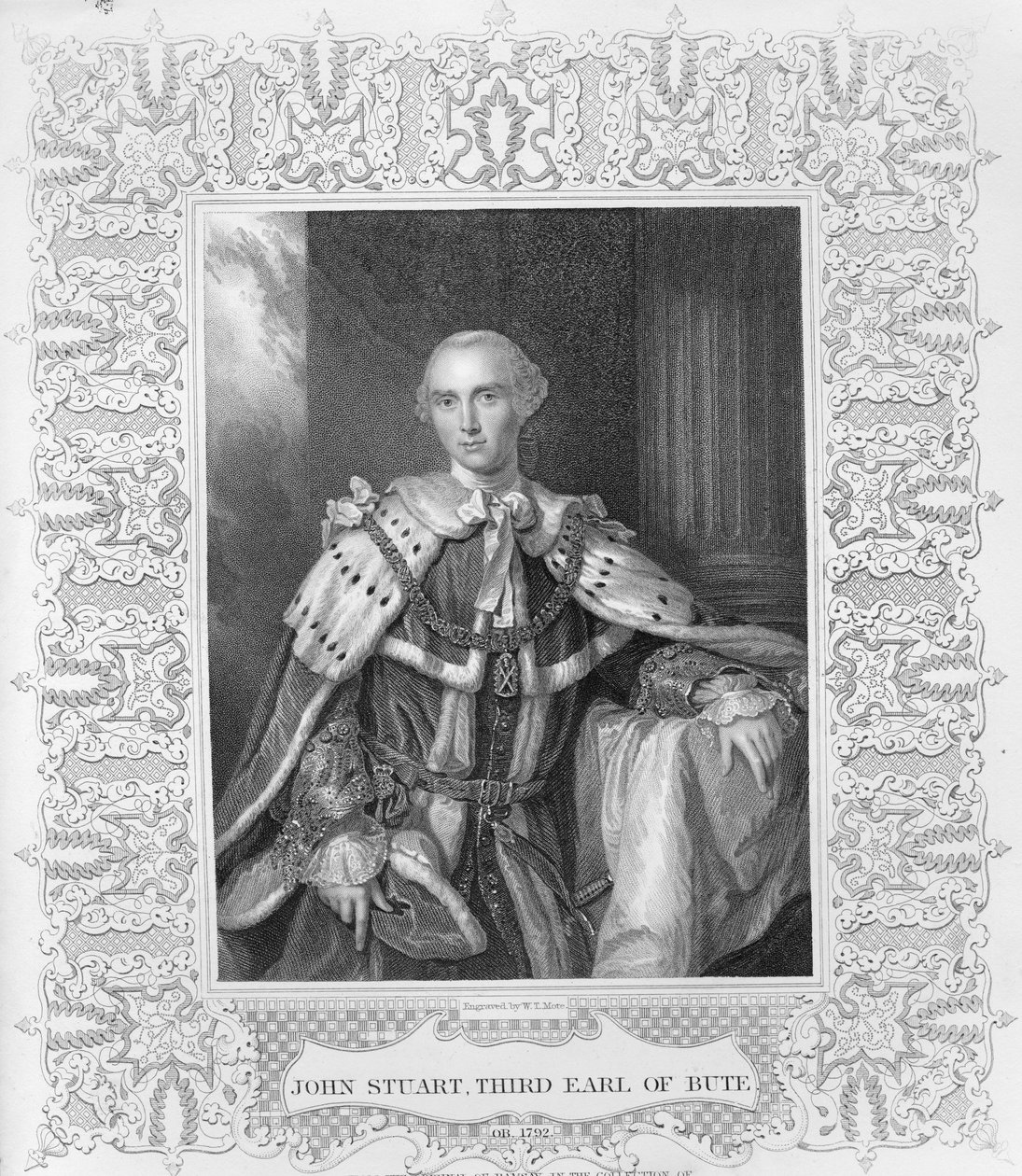 John Stuart, Dritter Earl of Bute, graviert von W.T. Mote von Allan Ramsay