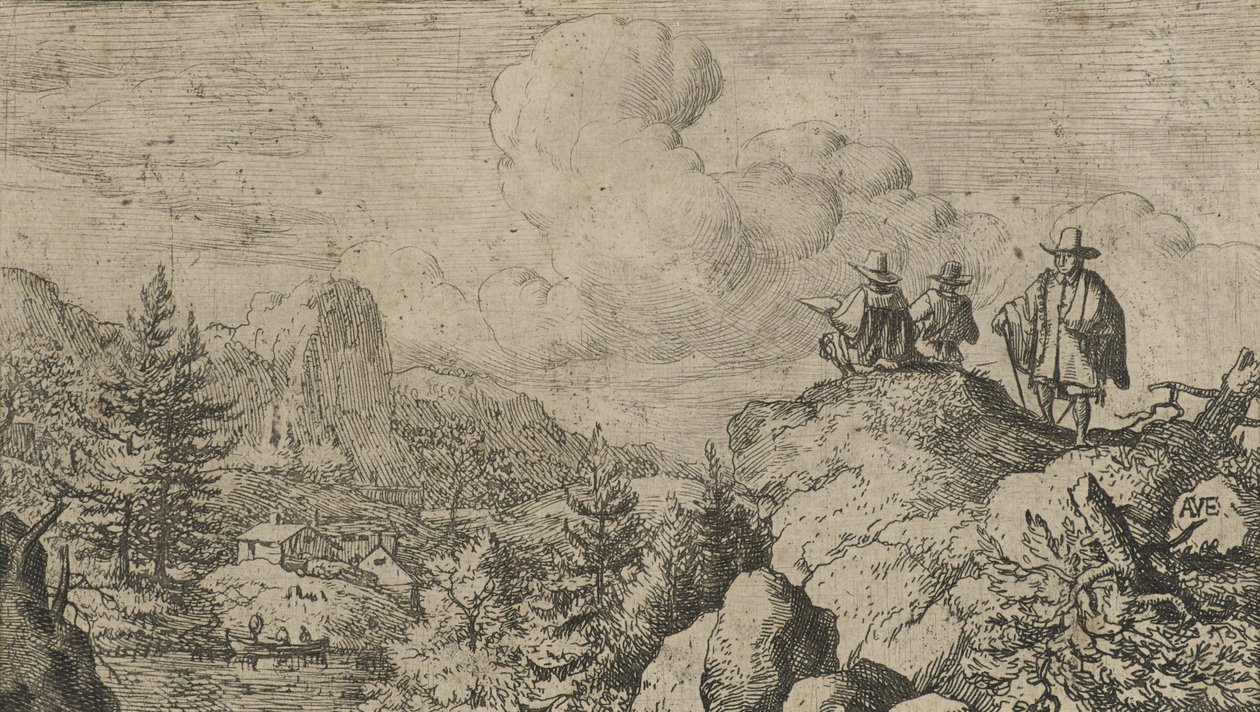 Die Zeichner, ca. 1644 (Radierung auf Büttenpapier) von Allart van Everdingen