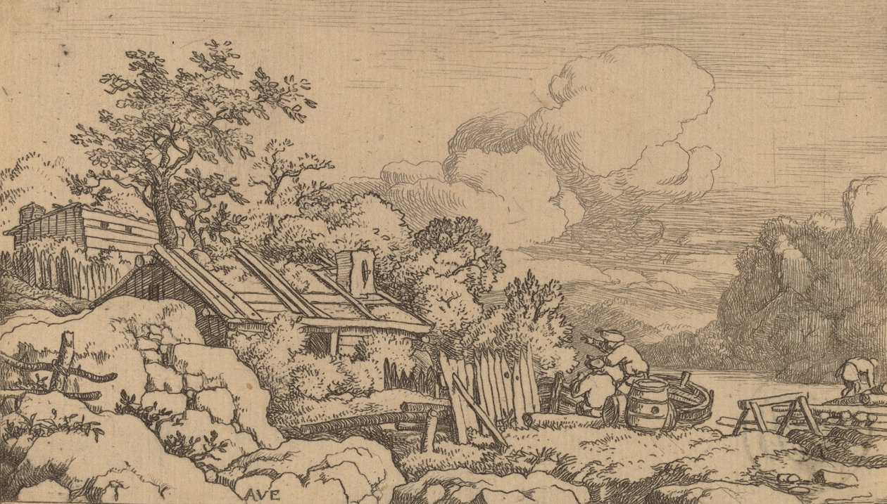 Zimmermannshütte, wahrscheinlich ca. 1645-1656 von Allart van Everdingen