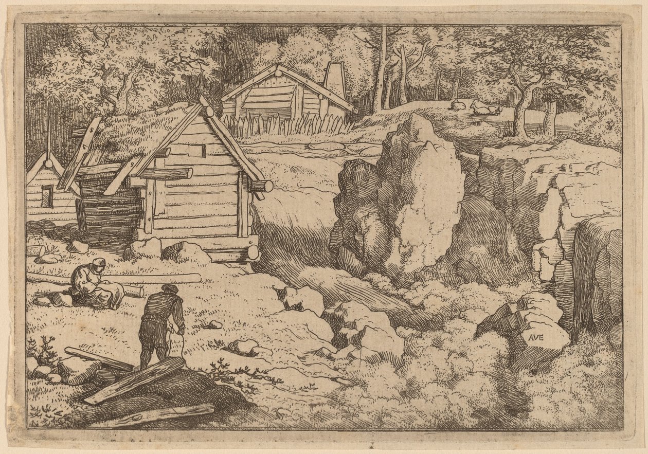 Der Zimmermann, wahrscheinlich ca. 1645-1656 von Allart van Everdingen