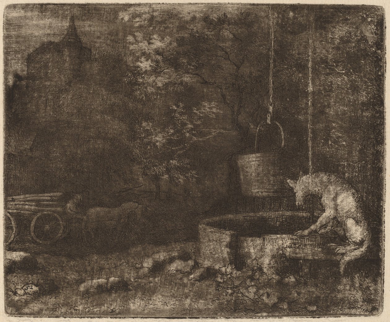 Der Wolf und der Brunnen von Allart van Everdingen