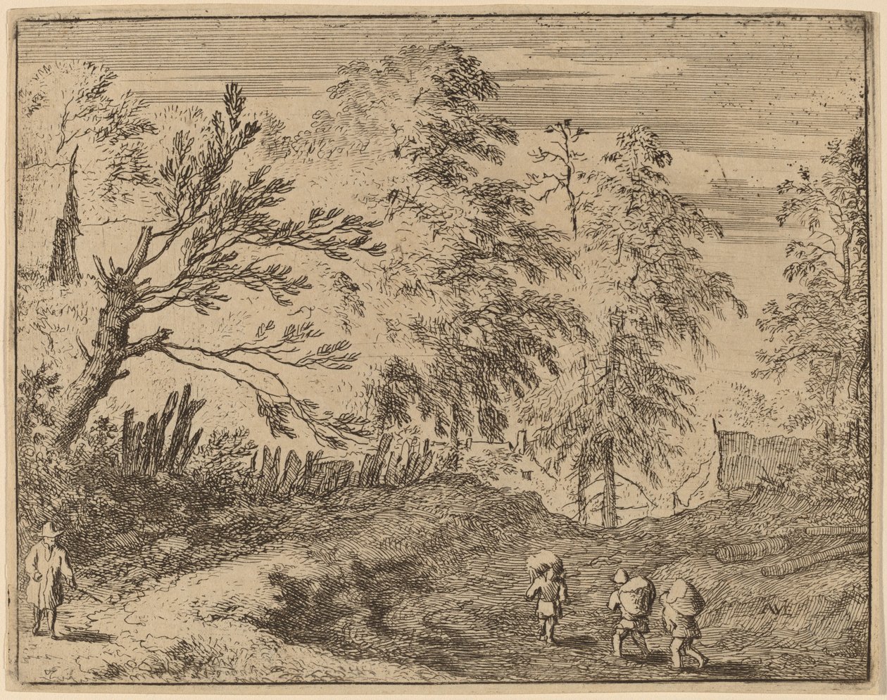 Drei Träger, wahrscheinlich ca. 1645-1656 von Allart van Everdingen