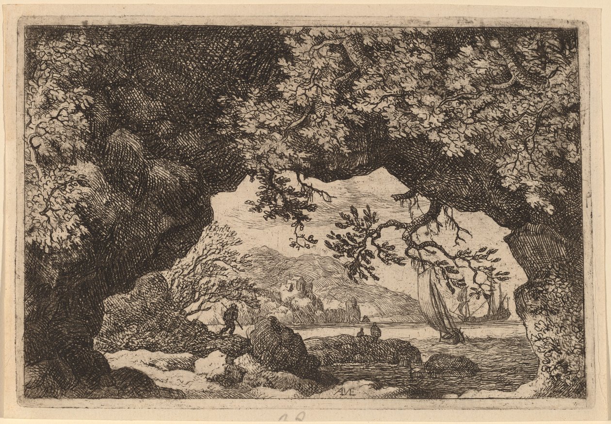 Blick durch einen durchbrochenen Felsen von Allart van Everdingen