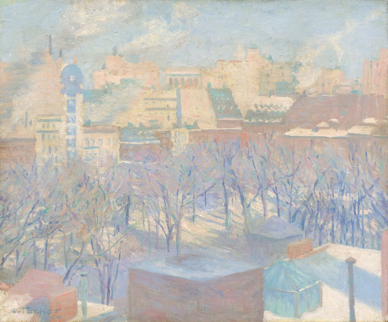 Madison Square, Schnee, 1904 von Allen Tucker