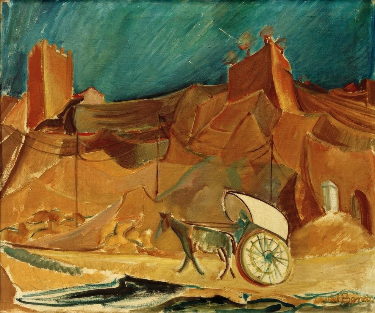 Spanische Landschaft mit Kutsche von Alma Del Banco