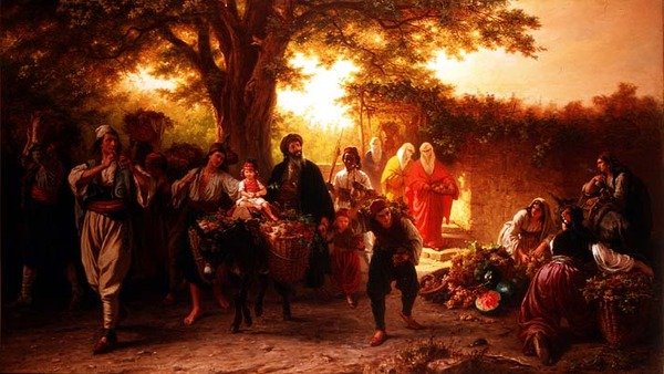 Festliche Szene von Alois Schonn