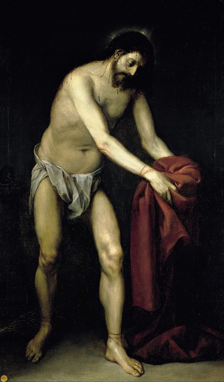 Christus sammelt die Gewänder von Alonso Cano