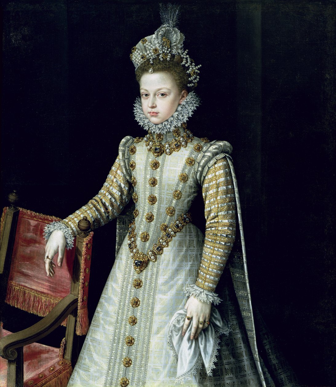 Die Infantin Isabel Clara Eugenie (1566-1633) 1579 von Alonso Sánchez Coello