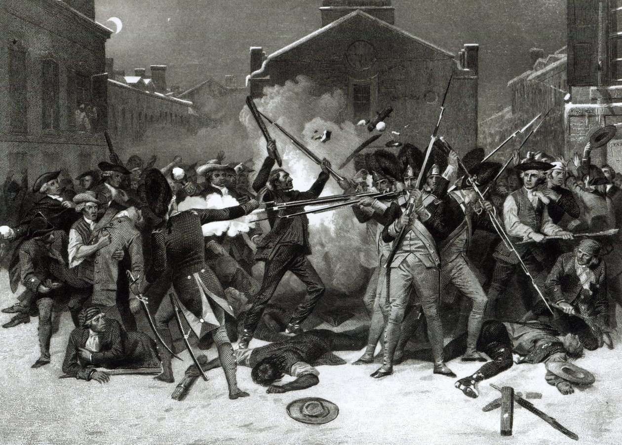 Das Massaker von Boston, 5. März 1770 von Alonzo Chappel