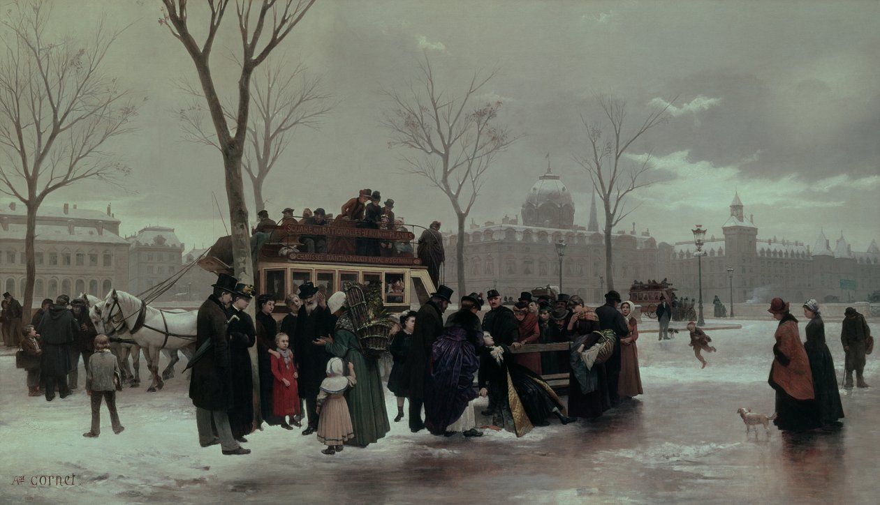 Busunfall in Paris von Alphonse Cornet