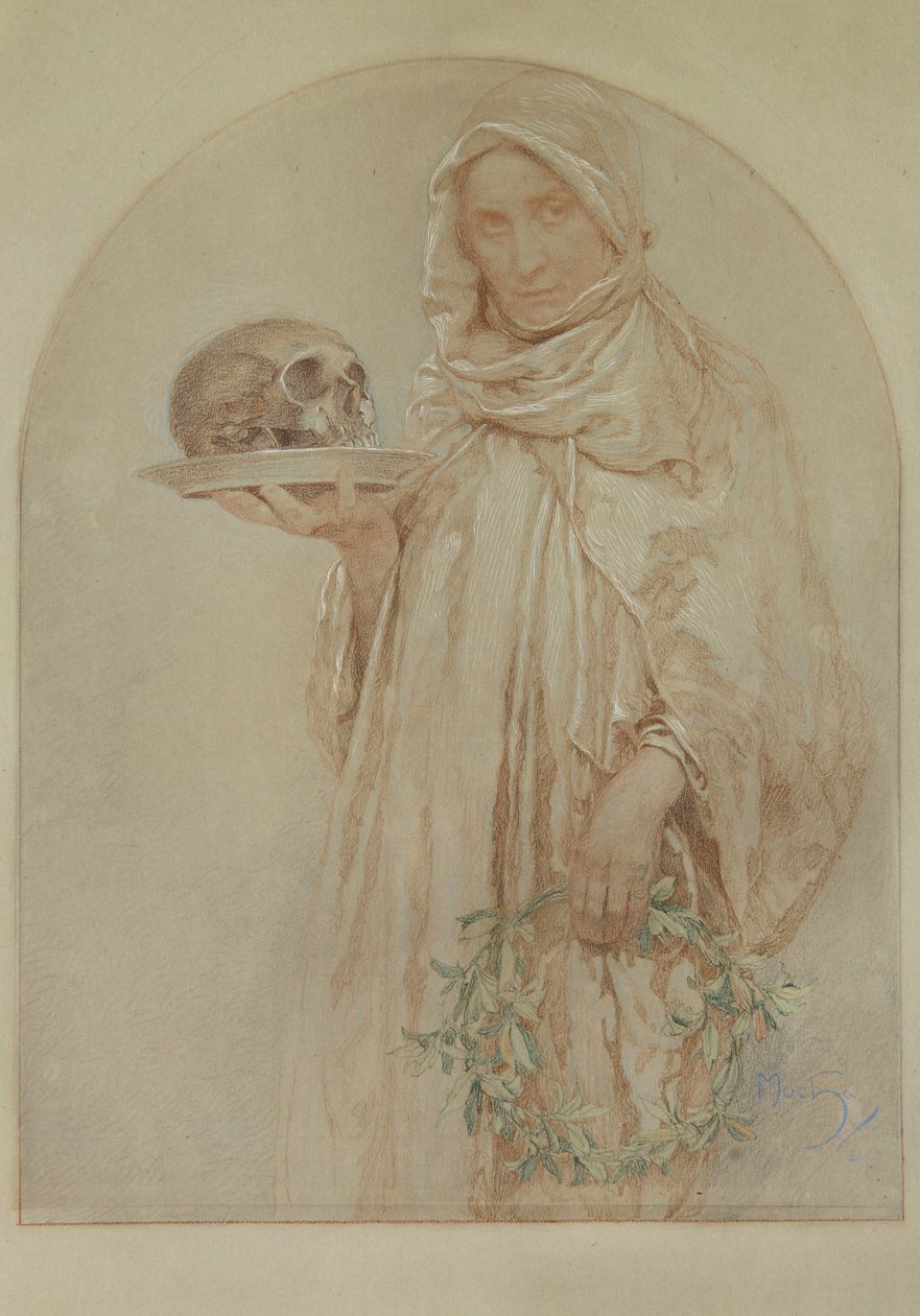 Der Schädel, 1929 von Alphonse Mucha
