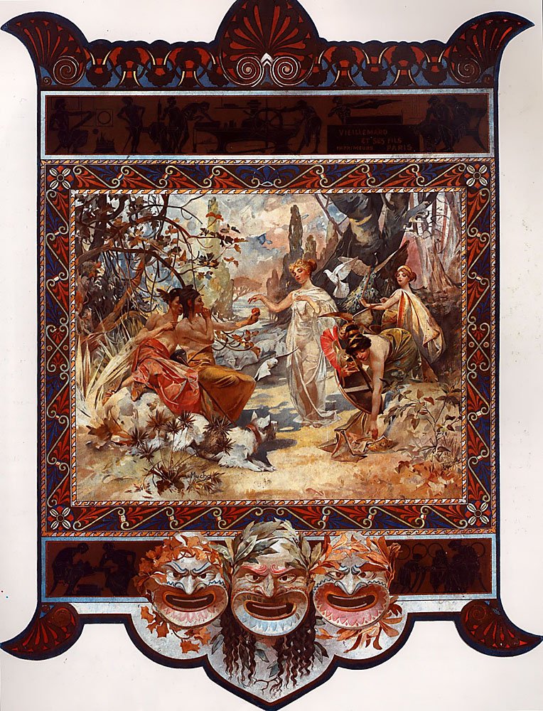 Das Urteil des Paris von Alphonse Mucha