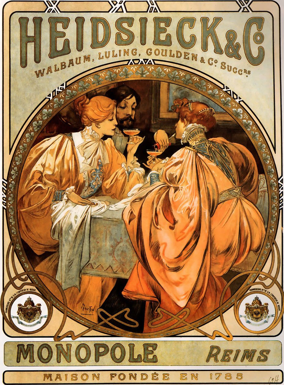Heidsieck & Co. von Alphonse Mucha