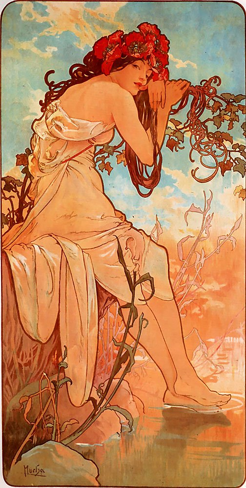 Sommer von Alphonse Mucha