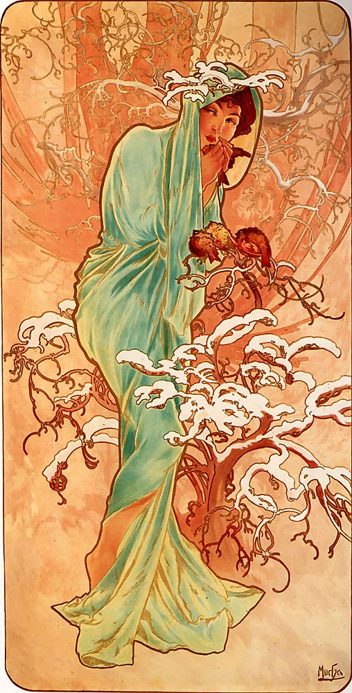 Winter von Alphonse Mucha