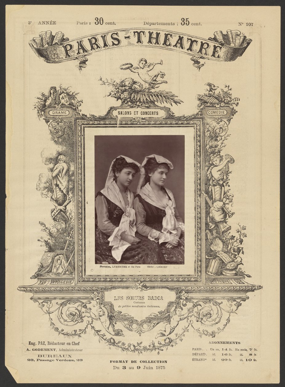 Pariser Theater: Die Schwestern Badia von Alphonse J. Liébert