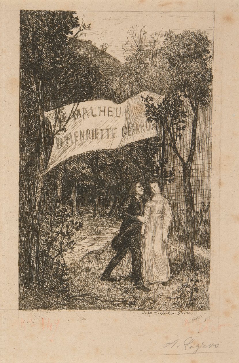 2 Illustrationen für Le Malheur d von Alphonse Legros