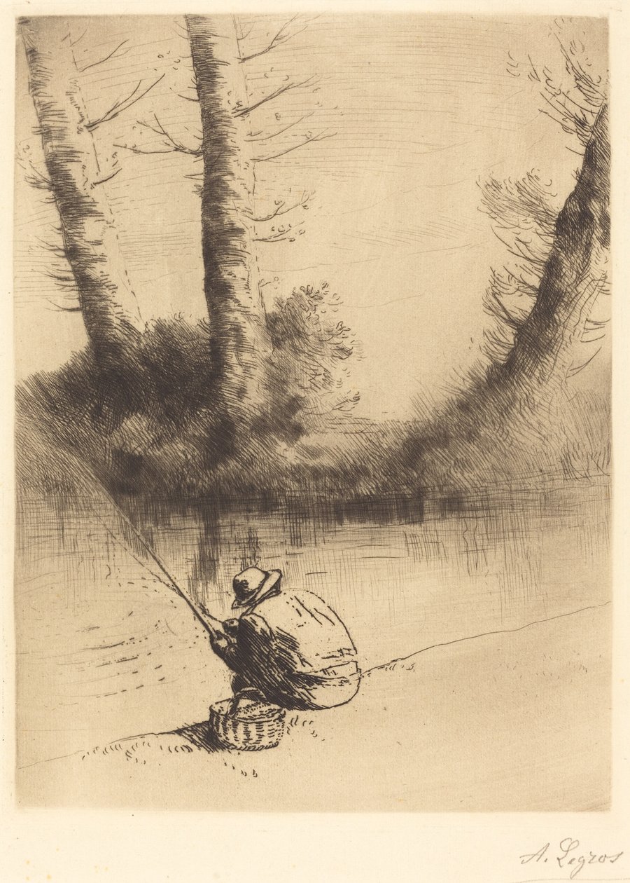 Angler (Le pêcheur à la ligne) von Alphonse Legros