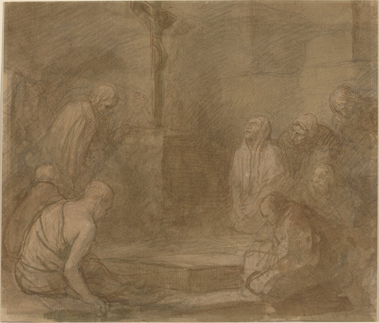 Am Fuße des Kreuzes von Alphonse Legros