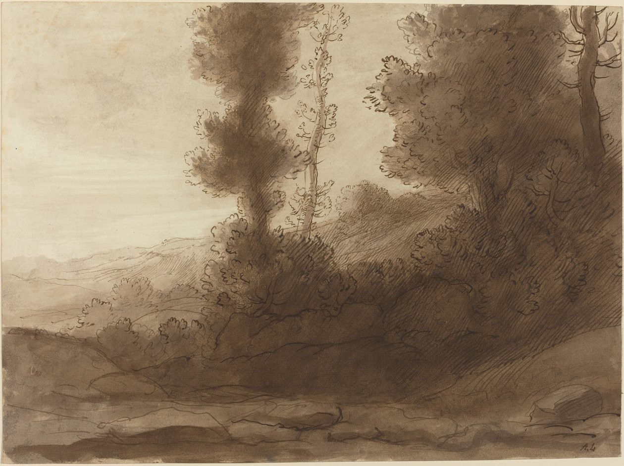 Am Fuße des Hügels von Alphonse Legros