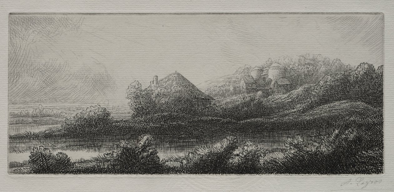 Hütte im Sumpf von Alphonse Legros