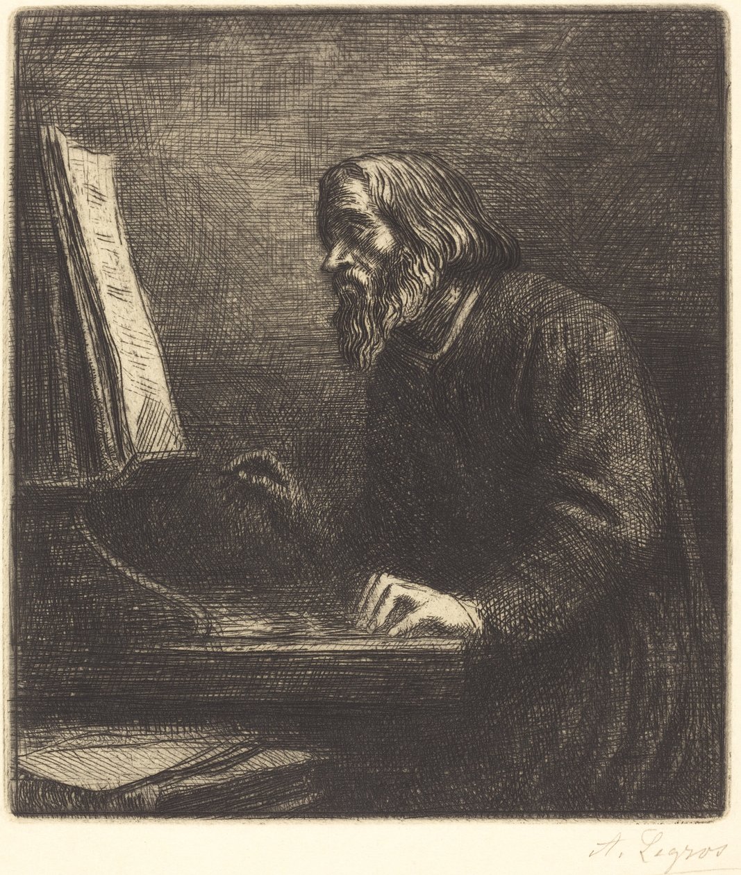 Chorleiter Le maître de chapelle von Alphonse Legros