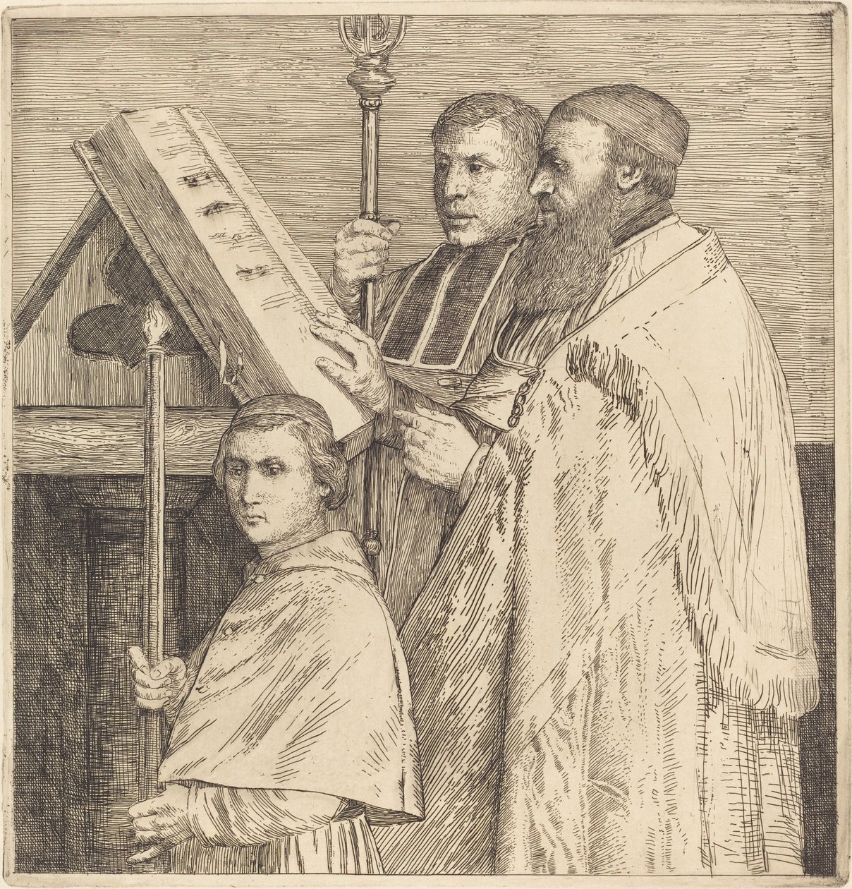 Choristen, 2. Platte (Le lutrin) von Alphonse Legros