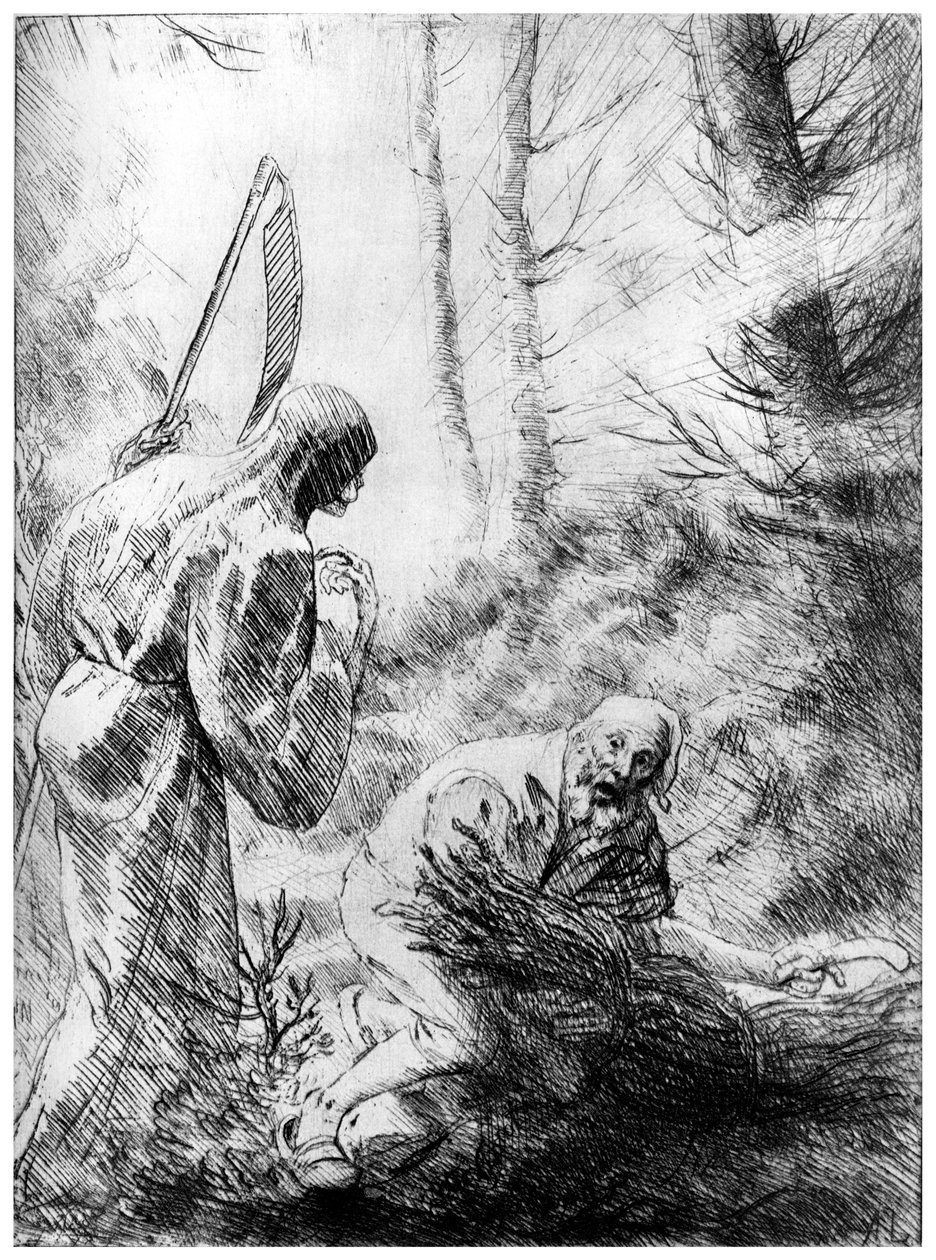 Tod eines Holzfällers, ca. 1860-1910 1924 von Alphonse Legros