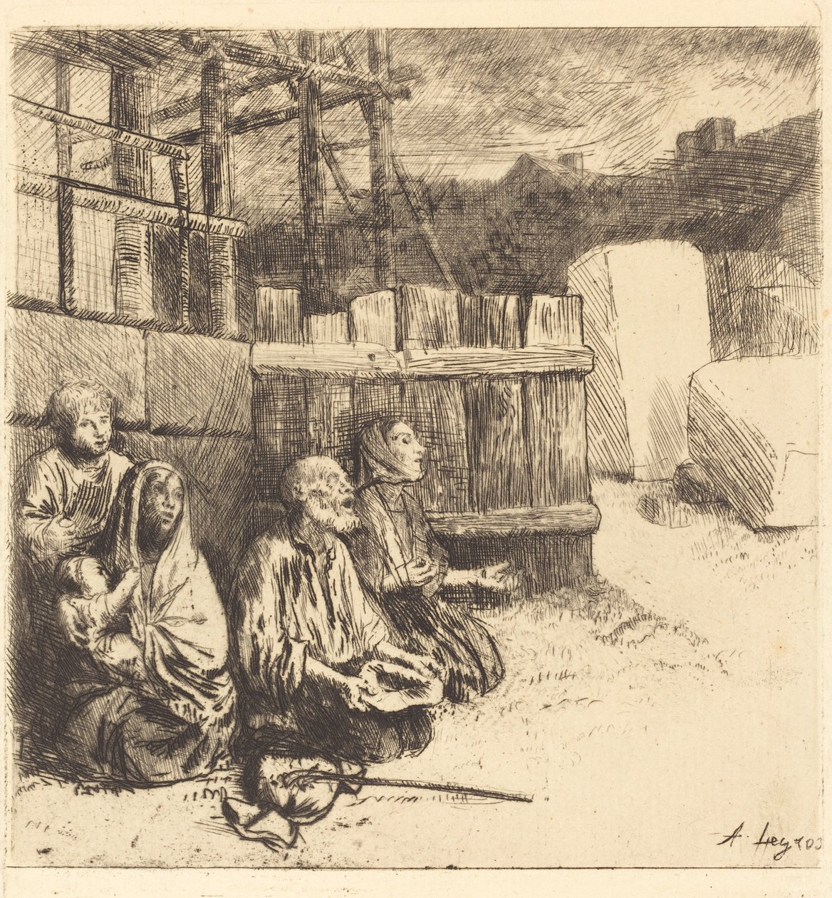 Englische Bettler von Alphonse Legros