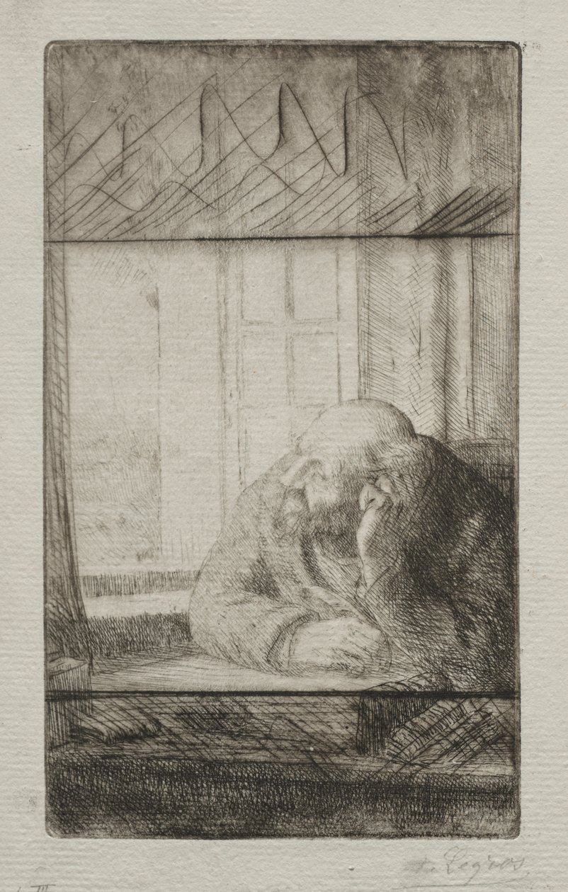 Abend am Fenster von Alphonse Legros
