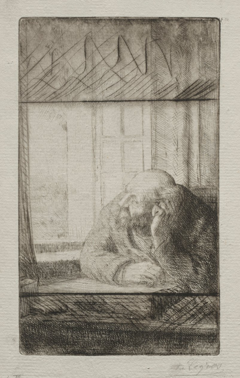 Abend am Fenster von Alphonse Legros