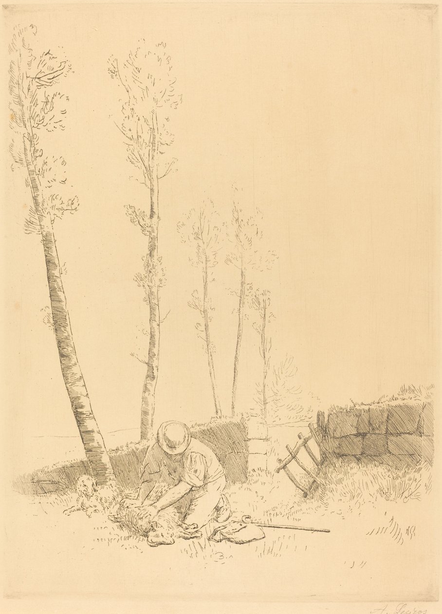 Das verlorene Schaf (Le mouton retrouvé) von Alphonse Legros