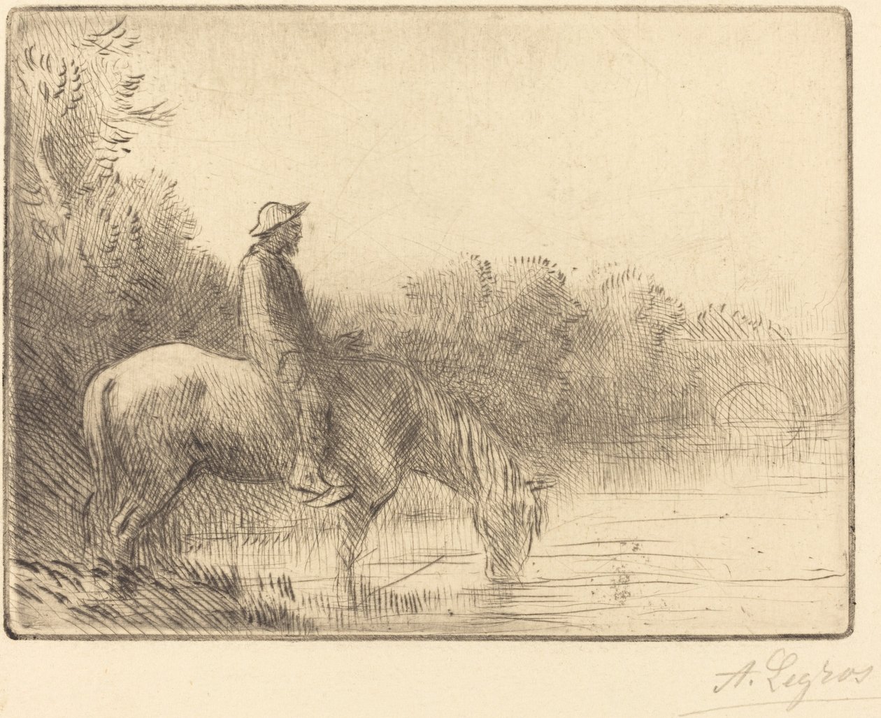 Durchqueren eines Flusses von Alphonse Legros