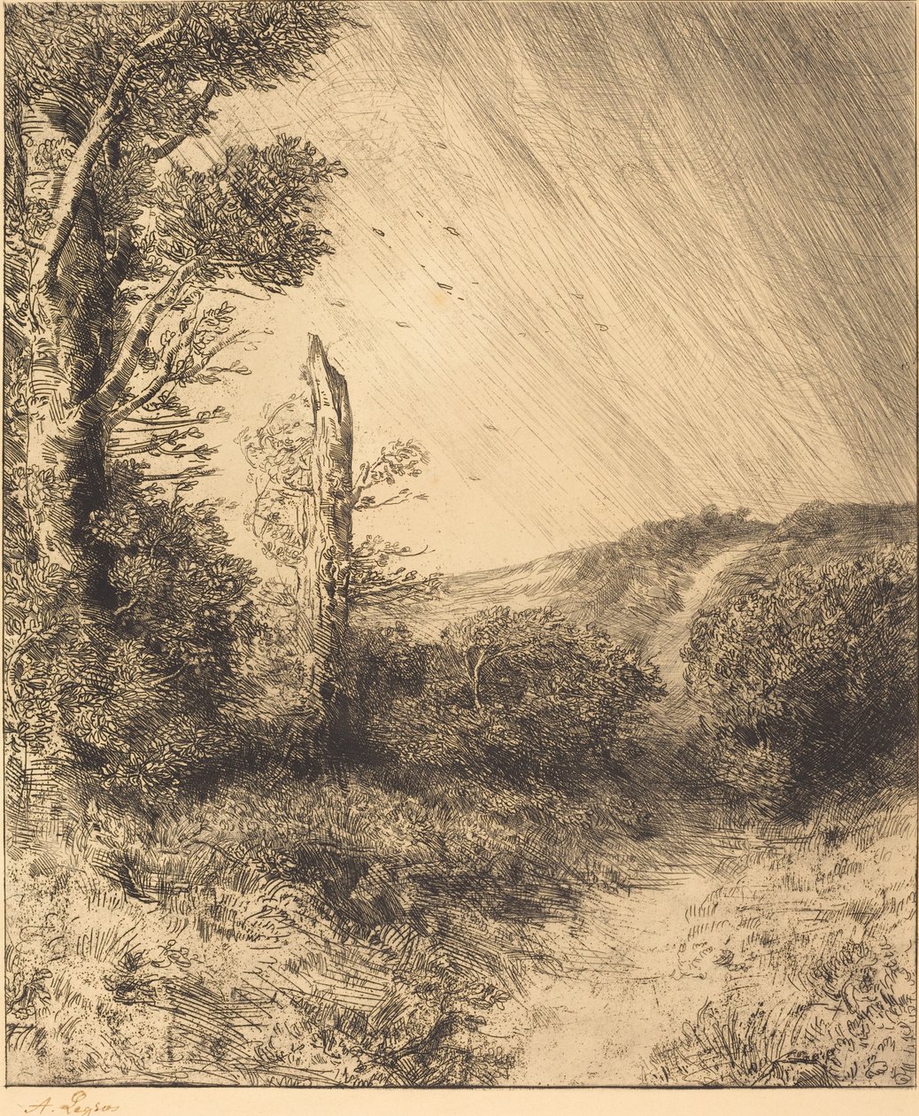 Windstoß Le coup de vent von Alphonse Legros