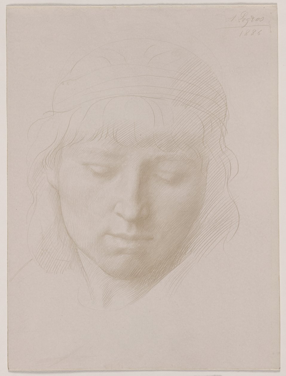Kopf eines Mannes, 1886 von Alphonse Legros
