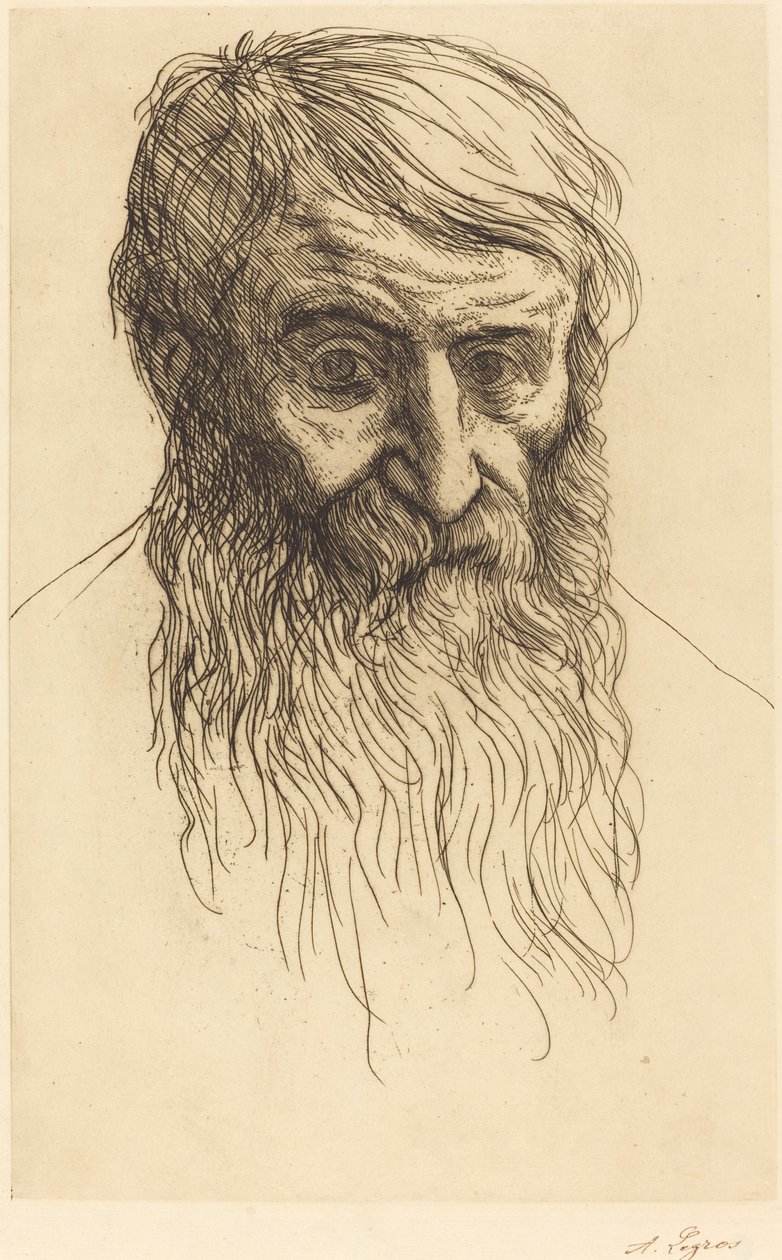 Kopf eines Philosophen Tête de philosophe von Alphonse Legros