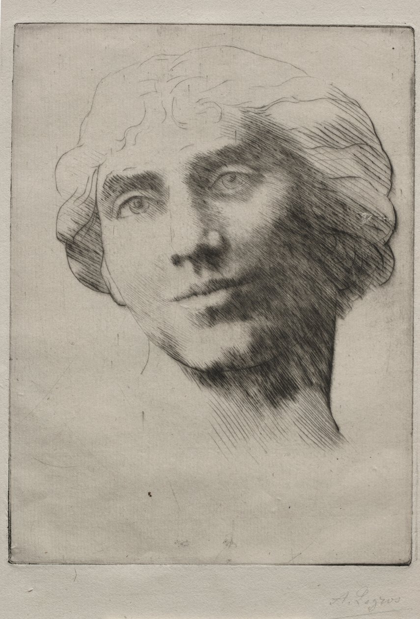 Kopf einer jungen Frau von Alphonse Legros