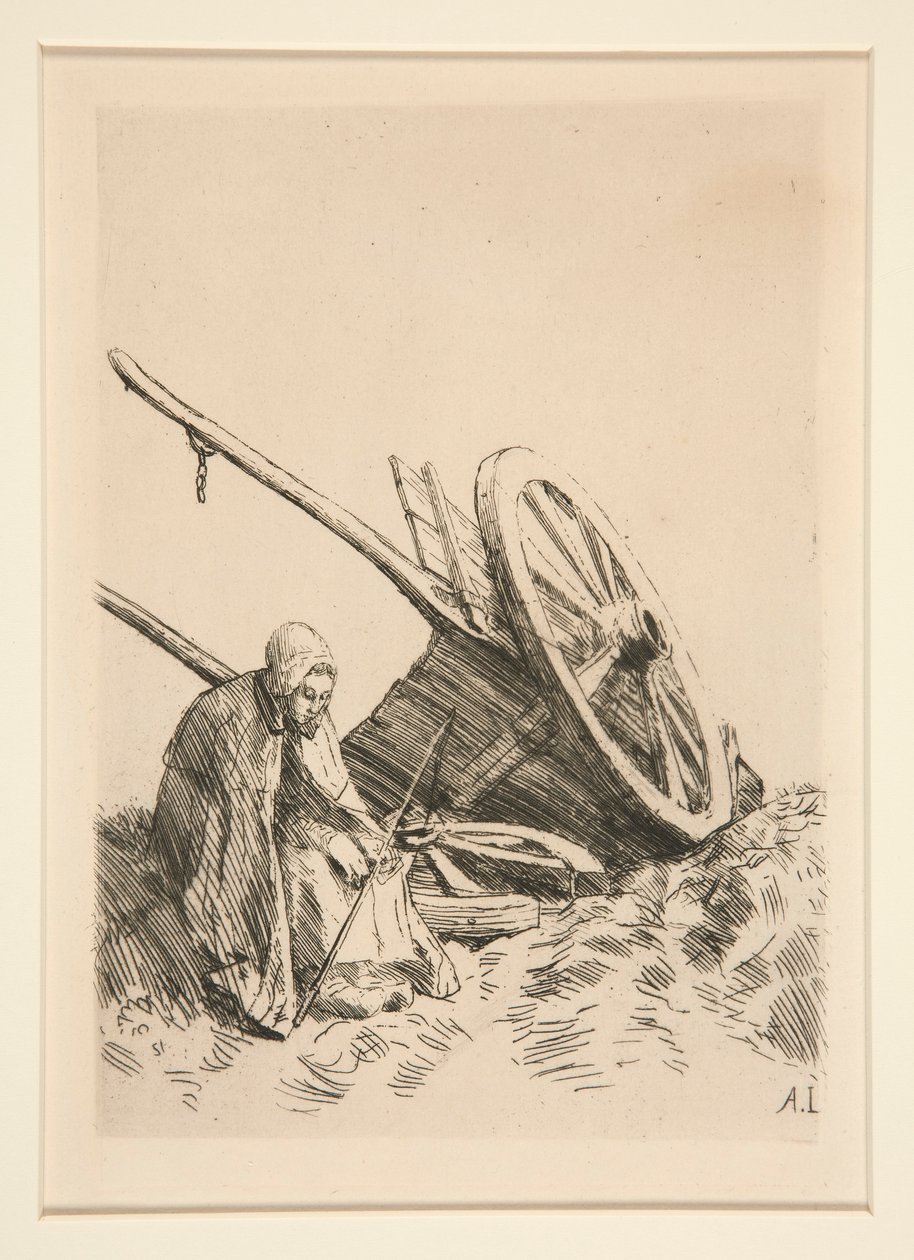 La Charette Brisee (Der zerbrochene Karren) von Alphonse Legros