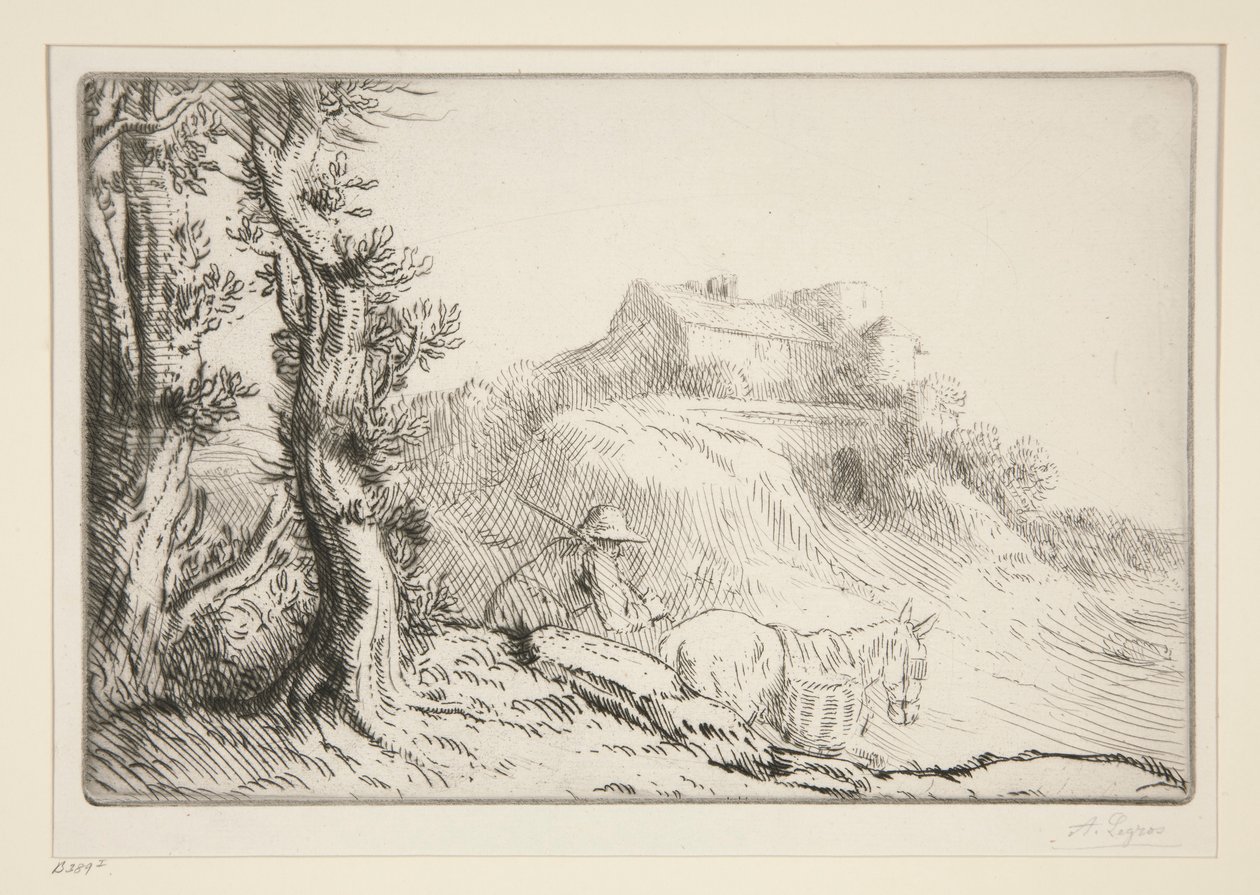 Der Bauernhof auf dem Hügel von Alphonse Legros