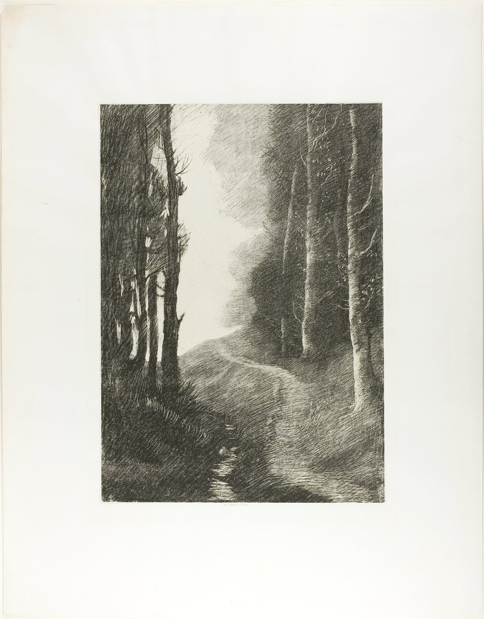 Landschaft mit Birken von Alphonse Legros