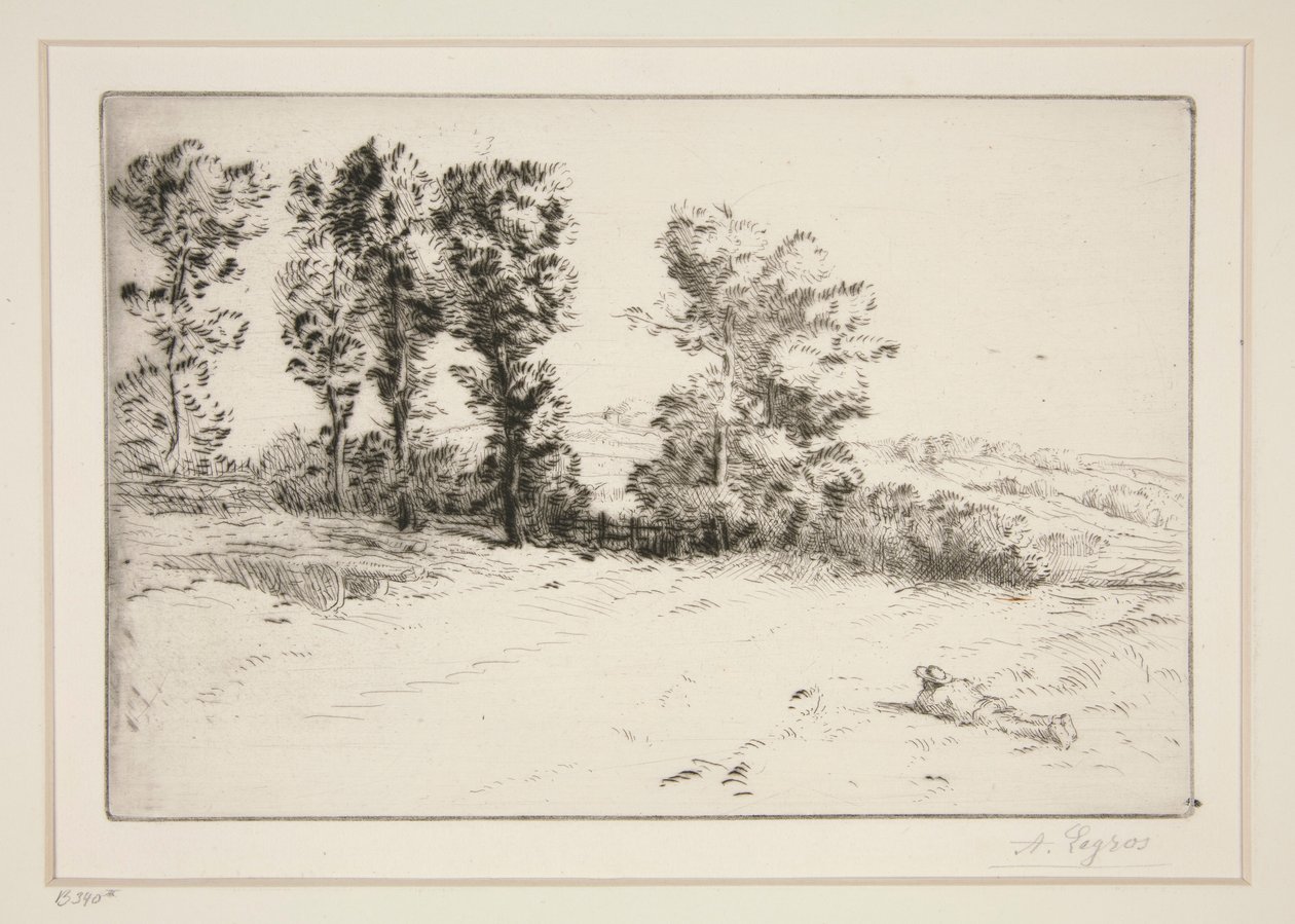 Le pré ensoleillé (Wiese im Sonnenschein) von Alphonse Legros