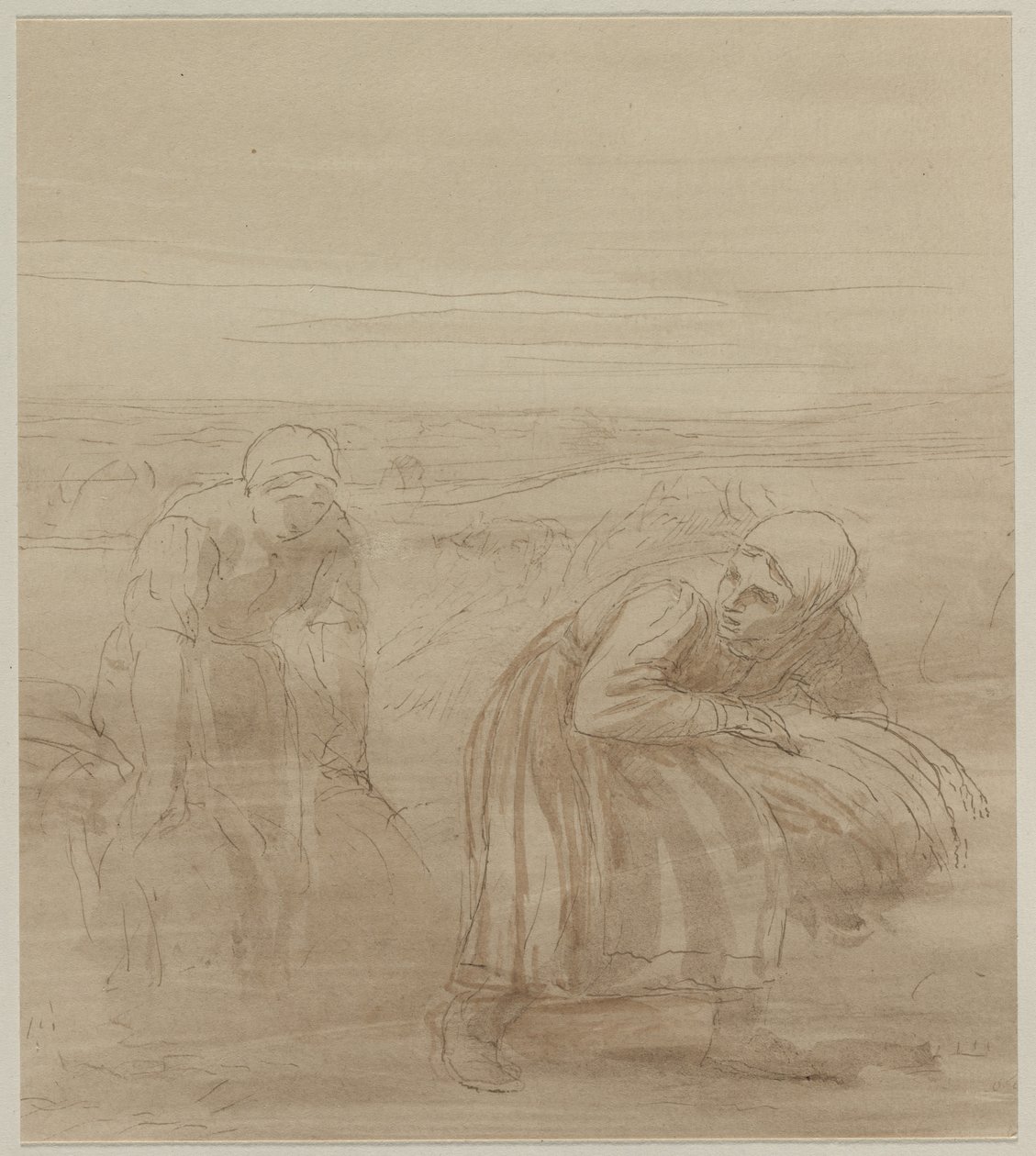 Die Ährenleserinnen, 1800er Jahre von Alphonse Legros