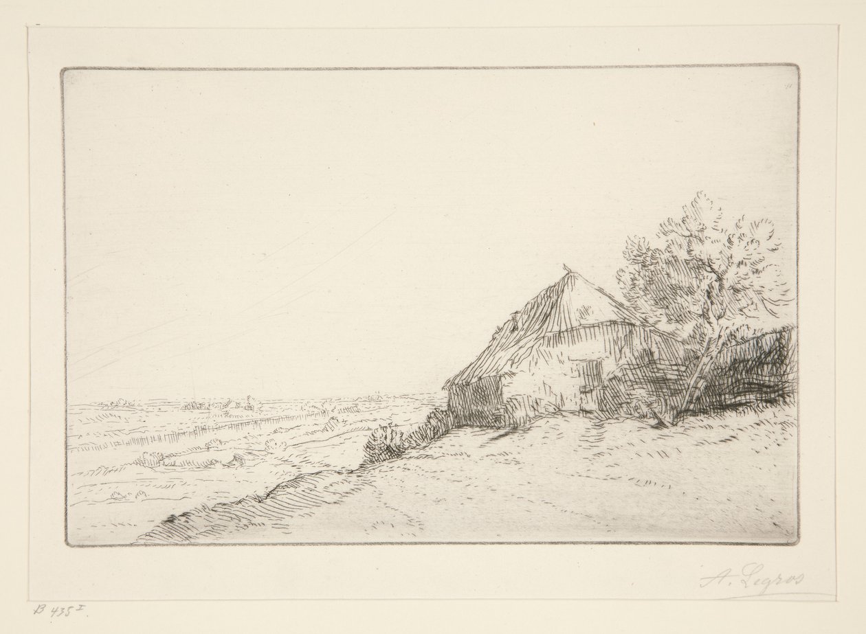Hütte auf dem Hügel von Alphonse Legros