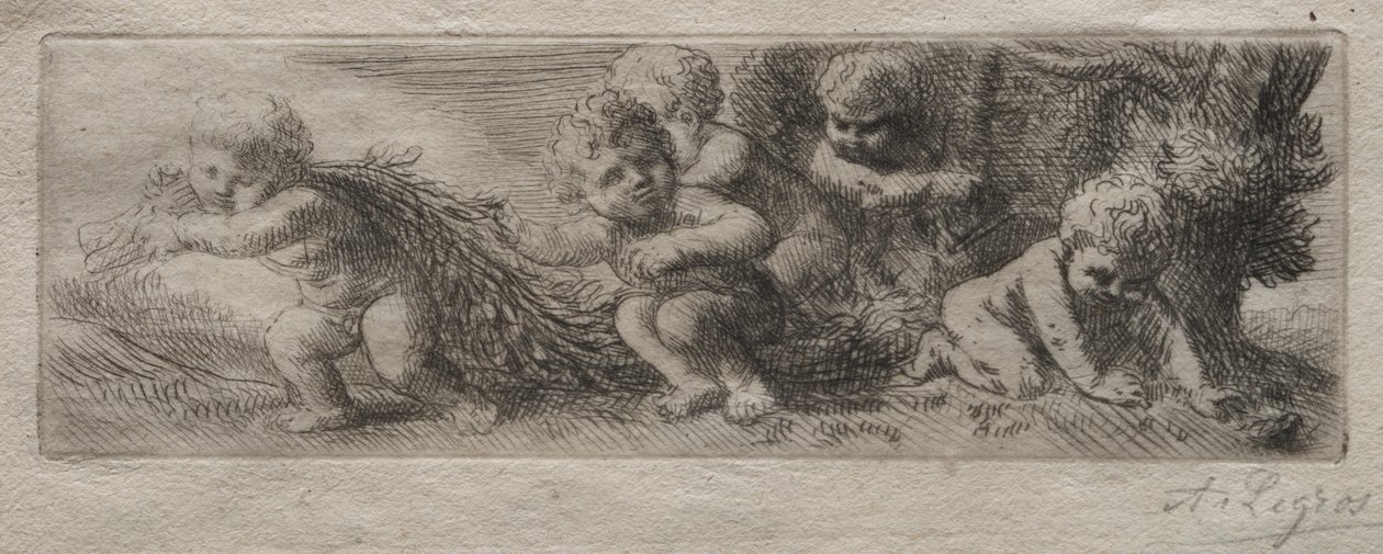Platte für den Deckel der Nadelbox von Alphonse Legros