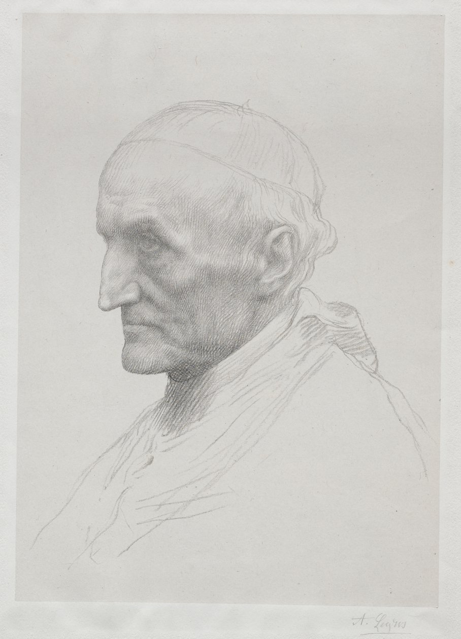 Porträt von Kardinal Manning (2. Platte) von Alphonse Legros