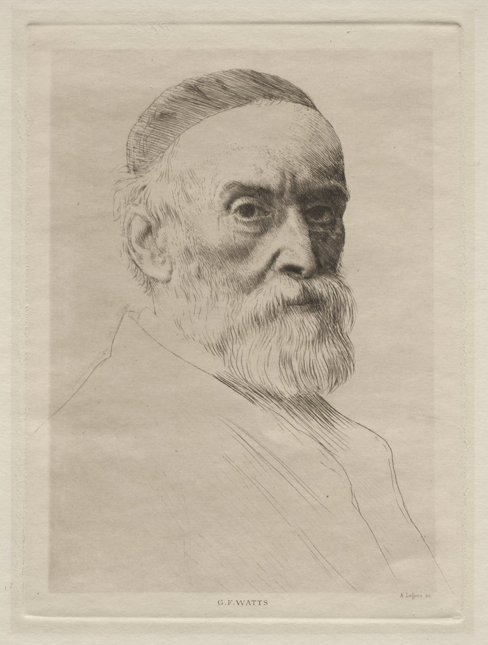 Porträt von George Frederic Watts von Alphonse Legros